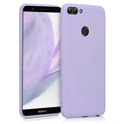 Abbildung von kwmobile Hülle kompatibel mit Huawei Enjoy 7S / P Smart (2017) weiches TPU Silikon Case Cover geeignet für kabelloses Laden Lavendel
