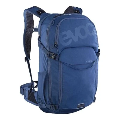 Abbildung von EVOC STAGE 18, Backpack (verstellbare Schultergurte durch BRACE LINK, AIR FLOW CONTACT SYSTEM, inkl. Trinkblasenfach, Werkzeugfach und Komprimierungsgurte, One Size), Denim