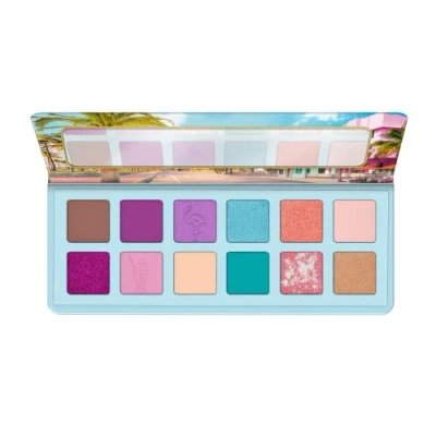 Abbildung von essence welcome to MIAMI eyeshadow palette, Lidschatten, Mehrfarbig, 12 Farben, farbintensiv, metallisch, matt, vegan, ohne Mikroplastikpartikel, Nanopartikel frei, Parfüm, 1er Pack (13.2g)