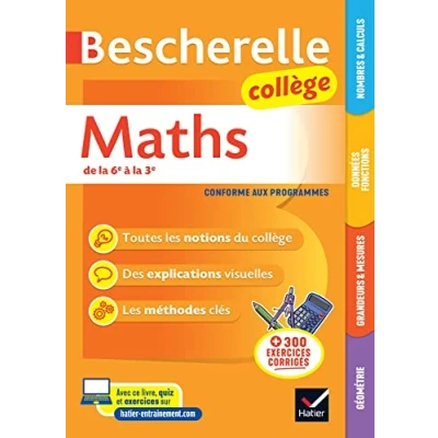 Abbildung von Bescherelle collège maths (6e, 5e, 4e, 3e): tout le programme de au