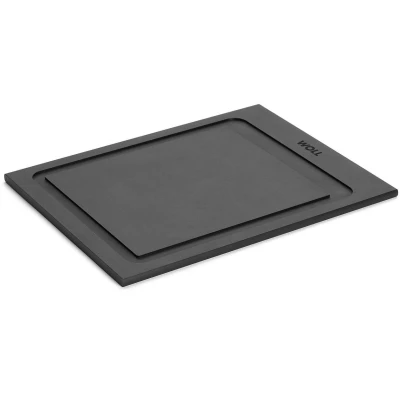 Abbildung von Woll Cut &amp; Serve Schneidebrett, 25 x 19 cm, 7 mm hoch, aus FSC zertifiziertem Papierverbundstoff, BPA und VOC frei, Hitzebeständig bis 175C, spülmaschinenfest, mattschwarz