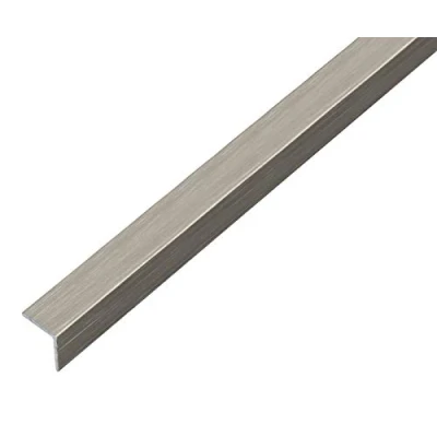 Abbildung von Alberts 488741 Winkelprofil selbstklebend Aluminium, edelstahldesign, dunkel 1000 x 20 mm