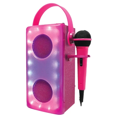 Abbildung von Lexibook, iParty, Kabelloser Bluetooth® Lautsprecher mit Mikrofon, Mehrfarbige Lichteffekte, SD/TF Kartenanschluss, Wiederaufladbare Batterie, BTP185PKZ