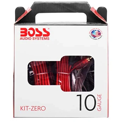 Abbildung von BOSS AUDIO KIT ZERO 10 Gauge 2,6 mm Auto Installations Set Verstärker Endstufe Kabel Anschlusskabel Cinch