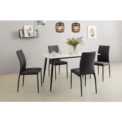 Abbildung von Home affaire Essgruppe &quot;ALIZIA&quot;, (Set, 5 tlg.), Tisch gesinterter Stein 140 cm, Flachgewebe, Belastbarkeit 120 KG