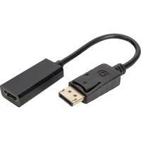 Abbildung von DIGITUS DisplayPort Grafik Adapter, DP zu HDMI Typ A, Full HD 60Hz, 1920 x 1080 Pixel, Schwarz