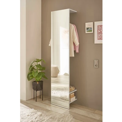 Abbildung von INOSIGN Garderobenschrank &quot;GIRON/CiTY, Schrank mit Spiegelfront, Kleiderschrank, Wotan Eiche&quot;, Kleiderstange, modernes Design, beidseitig geöffnet, 50 cm breit
