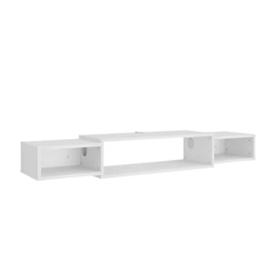 Abbildung von Vicco Lowboard Nordic, Weiß, 139.7 x 20.3 cm mit offenen Regalen