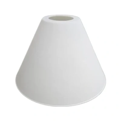 Abbildung von Lampenschirm E27 u.a. für Led Glas, Ersatzglas, Schirm, Ersatzschirm, Lampenglas Pendellampe, Tischlampe, Fluter, Leuchte (1x konisch weiß 12,5h)