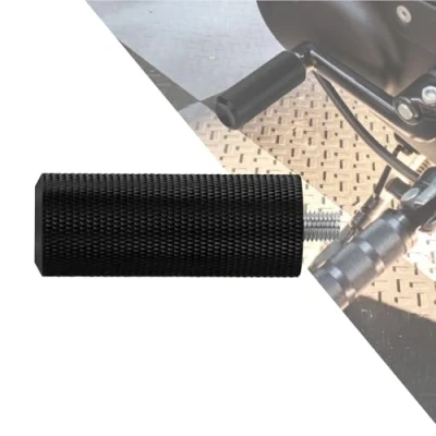 Abbildung von HDBUBALUS Aluminium Shifter Peg Rutschfest gerändelt Shift Fit für Harley Sportster Touring Dyna Softail Chopper Bobber schwarz