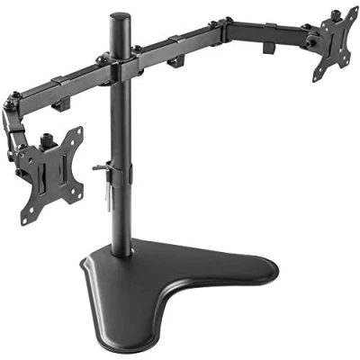 Abbildung von RICOO TS7311 Monitor Halterung, (bis 32 Zoll, Tisch Halter 2 Monitore Dual Monitorständer Bildschirm schwenkbar)