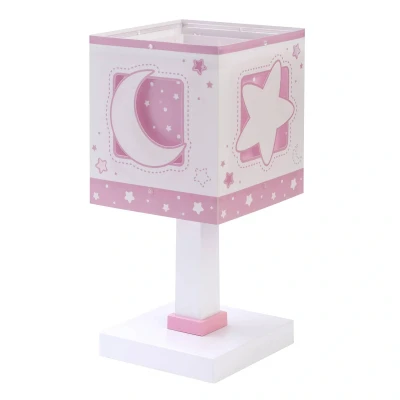 Abbildung von Dalber Kinder Tischlampe Nachttischlampe kinderzimmer Mond und Sterne MoonLight Rosa, 63231S, E14