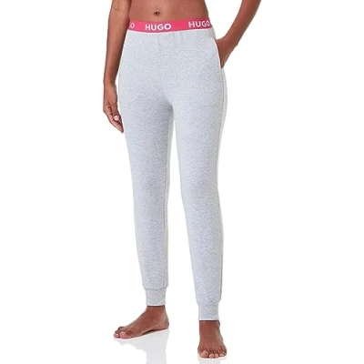 Abbildung von HUGO Sporty LOGO Pants Nachtwäsche Hose, Damen, Größe: Large, Medium grey