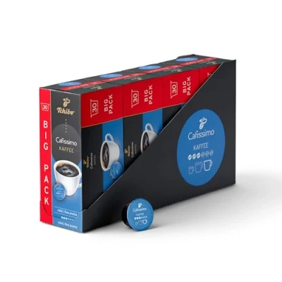 Abbildung von Tchibo Cafissimo Vorratsbox Kaffee Filterkaffee mild Kaffeekapseln, 120 Stück 4x30 Kapseln (Kaffee, mit sanften Röstaromen), nachhaltig &amp; fair gehandelt