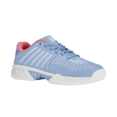Abbildung von K SWISS Express Light Multicourt Tennisschuh, Damen, Größe: 39.5, Open air bright white strawberry ice Schuhe