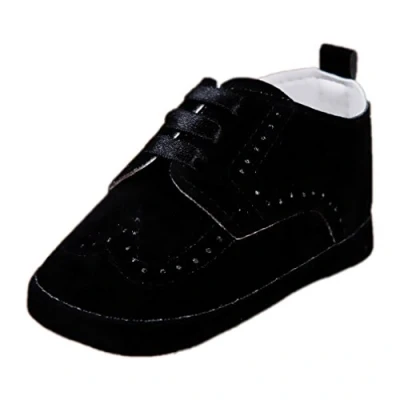 Abbildung von Festliche Babyschuhe Taufschuhe für Jungen schwarz Velour Modell 4143 (17)