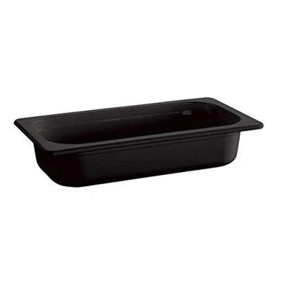 Abbildung von APS 84310 GN 1/4 Behälter ECO LINE, 26,5 x 16,2 cm, Tiefe 100 mm, 1,9 Liter, Melamin, schwarz
