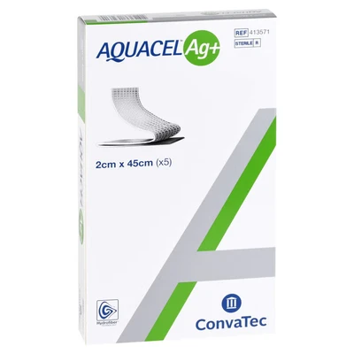 Abbildung von Aquacel Ag+ 2x45 cm Tamponaden 5 St