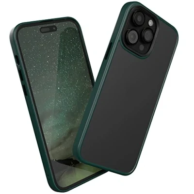 Abbildung von EAZY CASE Ultra Schutz Outdoor Hülle kompatibel mit iPhone 14 Pro Max, hochwertige Schutzhülle Aufprallschutz, Stoßfest und Kratzfest, dünne Handyhülle Kameraschutz, Nachtgrün, Grün