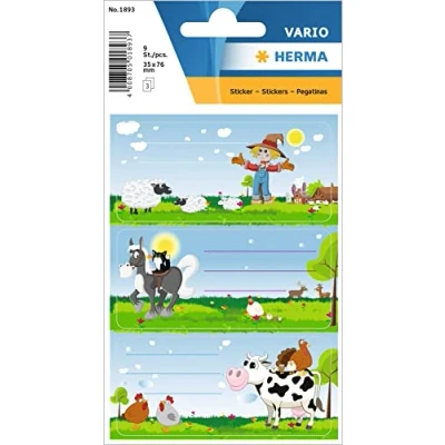 Abbildung von 10 x HERMA Schuletiketten Kleine Farm