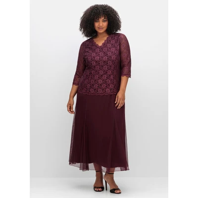 Abbildung von Sheego Abendkleid &quot;Große Größen&quot;, mit Spitzenoberteil und Chiffonrock