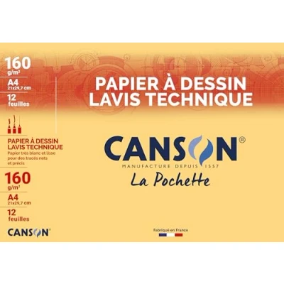 Abbildung von CANSON 200037104 technisches Zeichenpapier, DIN A4, 160 g/qm, weiß
