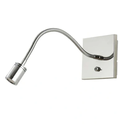 Abbildung von Lindby LED Wandleuchte Berfin, Leuchtmittel fest verbaut, warmweiß, Modern, Metall, Acryl, chrom, klar, 1 flammig, inkl.