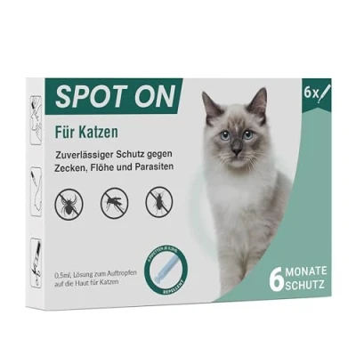 Abbildung von Animal Vita® Spot On Zeckenschutz für Katzen [6 Monate zuverlässiger Zeckenschutz] Zeckenmittel Katze