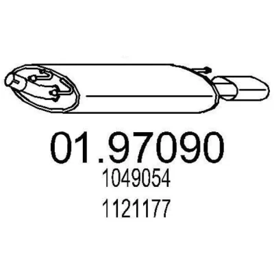 Abbildung von MTS 01.97090 Endschalldämpfer 810 FORD: Puma