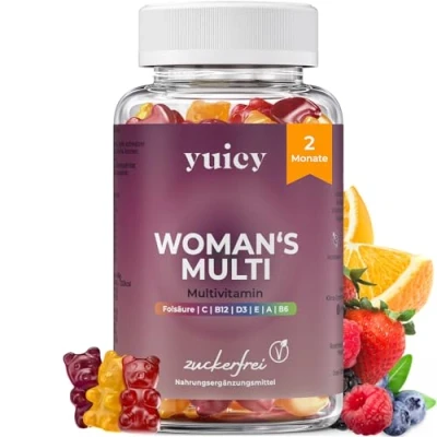 Abbildung von YUICY Nahrungsergänzungsmittel für Frauen Multivitamin Komplex Extrem Leckere Gummies Vegane Vitamine Zuckerfreie Multi Woman&#039;s 60 Stück