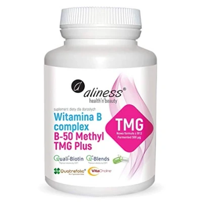 Abbildung von Vitamin B Komplex 50 Methyl TMG Plus 100 Kapseln, Aliness