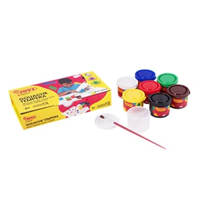 Abbildung von Jovi Plakatfarbe Tempera Schuleset VE=7 Farben a 35ml + Pinsel