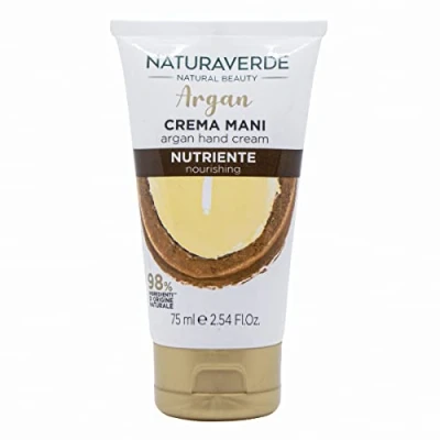 Abbildung von Naturaverde Natural Beauty Pflegende Handcreme mit Arganöl, für trockene und rissige Hände, Inhaltsstoffe natürlichen Ursprungs, 75 ml