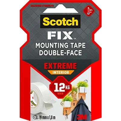 Abbildung von Scotch Fix Extreme Innenmontageband PGS05 1918 P, 19 mm x 1,8 m, 1 Rolle/Packung