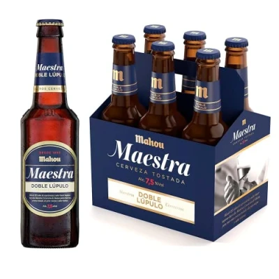 Abbildung von Bier Mahou Maestra Toast Doppelhopfen 6x33cl (Pack 6 Flaschen)