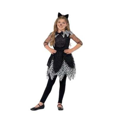Abbildung von Smiffys Kostüm Mitternachtskatze, Voll selten: Ein glitzerndes Leoparden Panther Kätzchen!