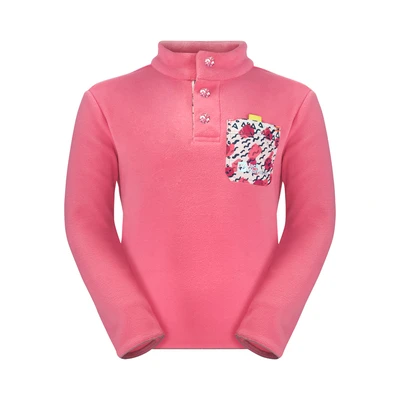 Abbildung von Jack Wolfskin Villi Button Fleecepullover für Kinder, Größe: 104, Pink lemonade