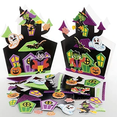 Abbildung von Baker Ross FE848 Halloween Mix und Match Kartensets 6er Pack, Kreativset für Kinder, Gestalte deine eigenen Karten, Ideales Bastelprojekt, Mittel