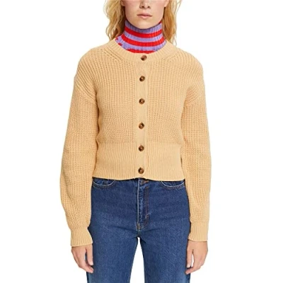 Abbildung von Esprit Strickjacke, Damen, Größe: Large, Sand