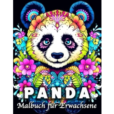 Abbildung von Panda Malbuch für Erwachsene: 60 niedliche Pandabären Mandala Muster Stressabbau und Entspannung