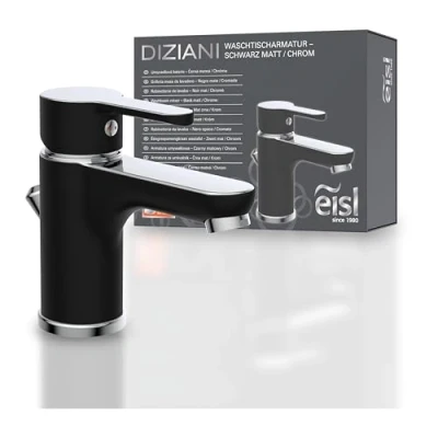 Abbildung von Eisl Waschtischarmatur &quot;Diziani&quot;, mit Zugstange, Wasserhahn Ablaufgarnitur, Mischbatterie