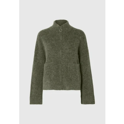 Abbildung von Selected Femme Slfsia RAS NOOS Strickjacke, Damen, Größe: 34, Khaki