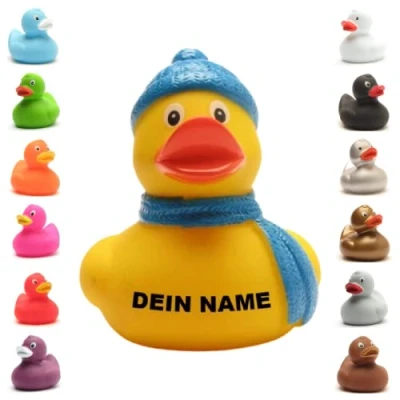 Abbildung von Badeente personalisierbar (Winter Ente)