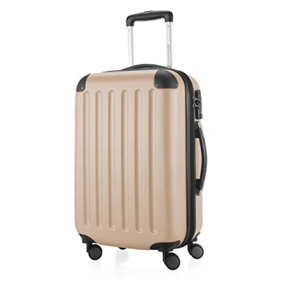 Abbildung von HAUPTSTADTKOFFER SPREE Handgepäck Hartschalen Koffer Trolley Rollkoffer Reisekoffer, 4 Doppel Rollen, 55 cm, 42 L, Champagner
