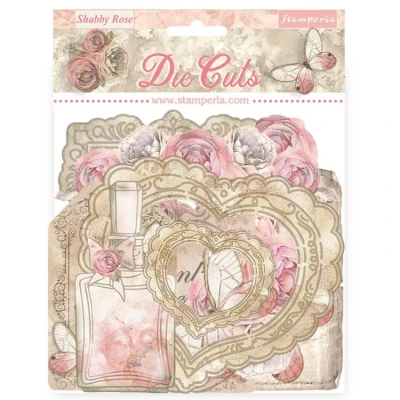 Abbildung von Stamperia DFLDC99 Shabby Rose Die cuts, Multicolor, 17,3 x 0,3 cm
