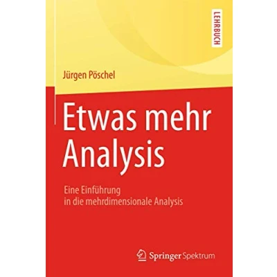Abbildung von Etwas mehr Analysis: Eine Einführung in die mehrdimensionale Analysis