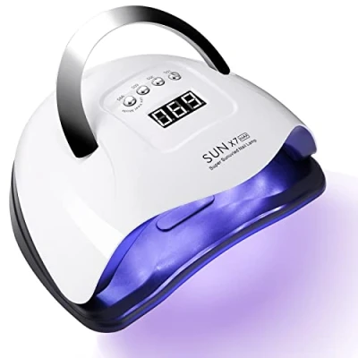 Abbildung von 220W Nageltrockner UV LED Nagellampe Lampe für Nägel Gelnägel 57 Teilig LED/UV Tragbarer Nagelwerkzeuge mit 4 Timer, Auto Sensor,Nailart Tools Aushärtungswerkzeug Fingernagel/Zehennagel