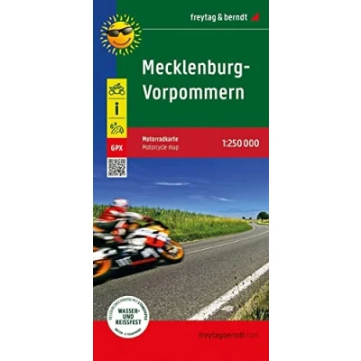 Abbildung von Mecklenburg Vorpommern, Motorradkarte 1:250.000, freytag &amp; berndt: Toureninfos, GPX Tracks, wasserfest und reißfest (freytag berndt Motorradkarten)
