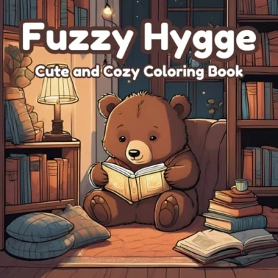 Abbildung von Fuzzy Hygge: Cute and Cozy Coloring Book For Adults &amp; Teens: Featuring Adorable Animals, Relaxing Characters, Friends to Color Enjoy