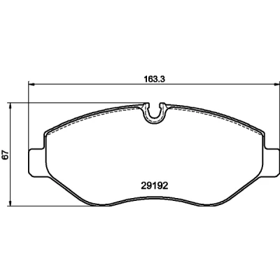 Abbildung von HELLA 8DB 355 005 521 Bremsbelagsatz inkl. Verschleißwarnkontakt mit Bremssattelschrauben Zubehör MERCEDES BENZ: Viano, V Klasse